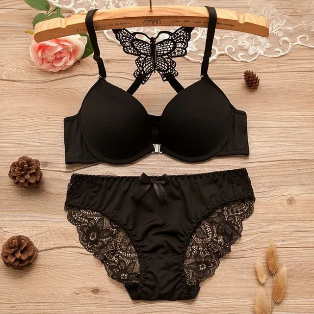 Double Padded Butterfly Bra Panty Set [132]