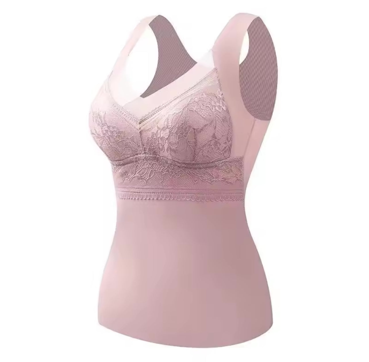 Summer Thin Ice Silk Women's Vest Integrated with Chest Pad Bra WB15