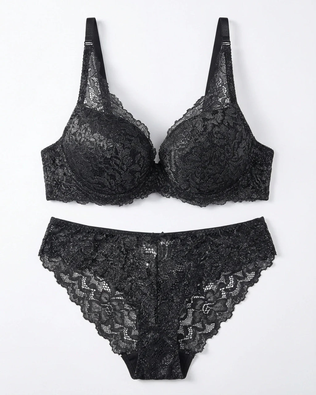 Underwire Lingerie for Women Lace Mesh Transparent Jumpsuit Set  505826
