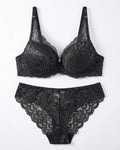 Underwire Lingerie for Women Lace Mesh Transparent Jumpsuit Set  505826