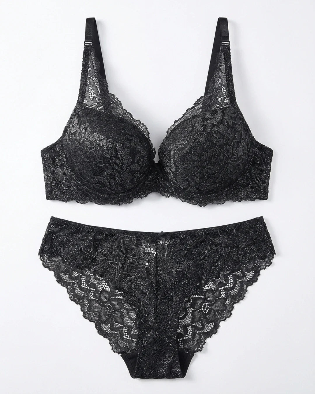 Underwire Lingerie for Women Lace Mesh Transparent Jumpsuit Set  505826