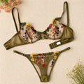 Sweet Flower Floral Pushup Summer B-ra Set