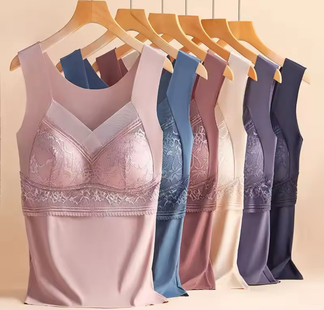 Summer Thin Ice Silk Women's Vest Integrated with Chest Pad Bra WB15