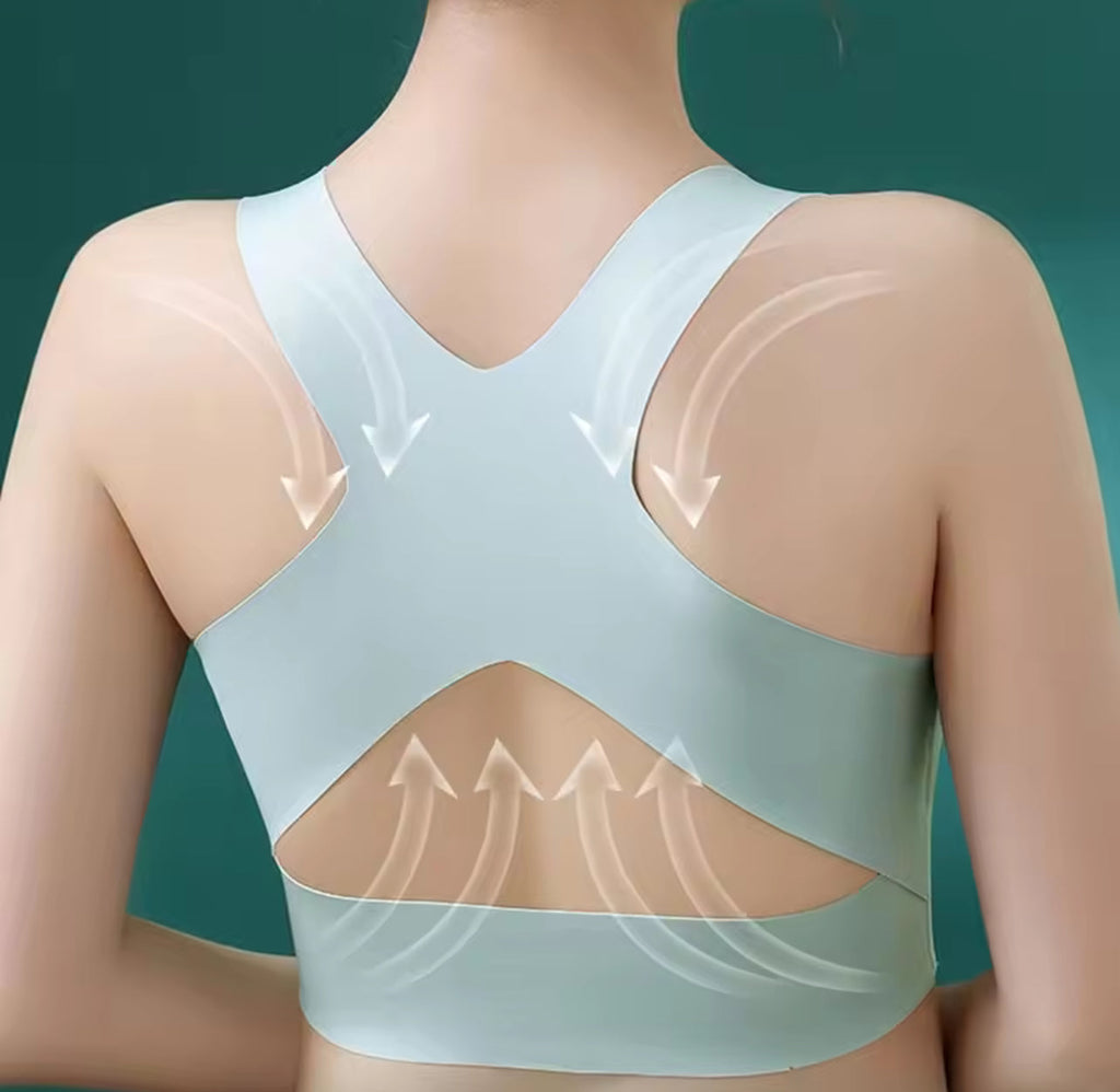 Breast Pad Crop Top For Girl Cross Beauty Back Camisoles Full Cup Front Closure Bra 75182