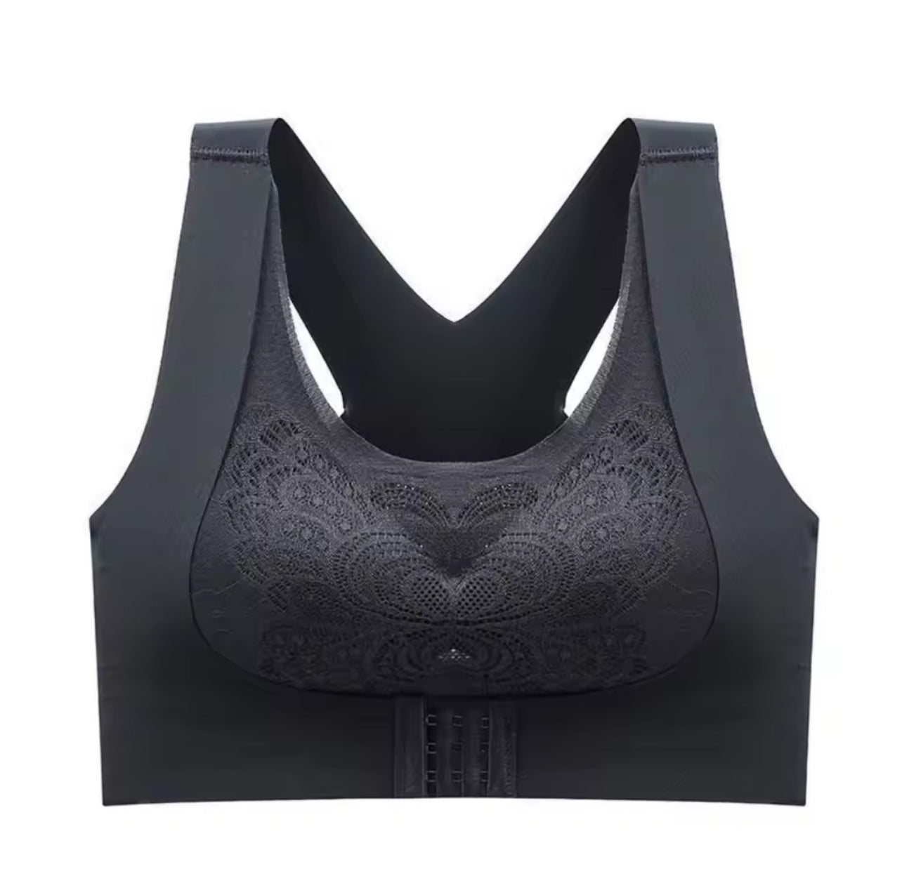 Breast Pad Crop Top For Girl Cross Beauty Back Camisoles Full Cup Front Closure Bra 75182