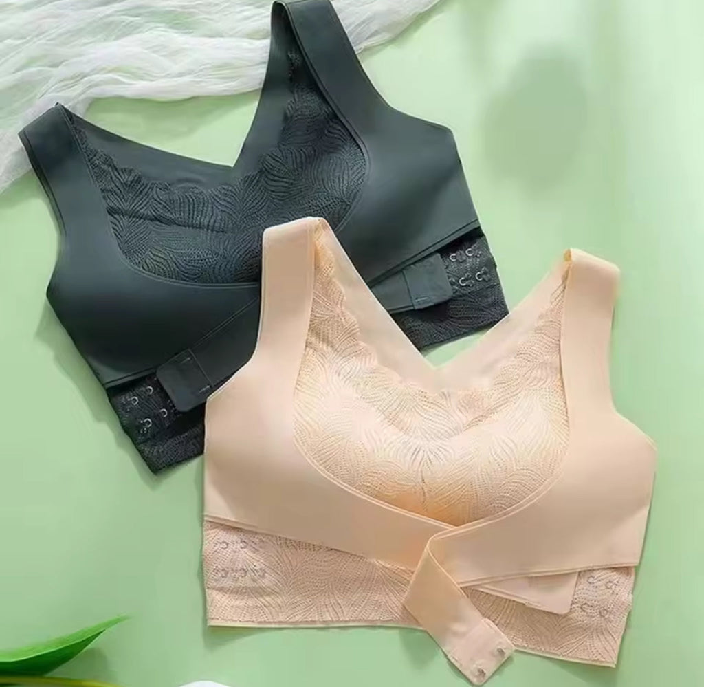 Women Bra Shockproof Hollow Out Back Elastic Push-up Lingerie Soft Breathable Padded Wireless Lady Sport Bra 80881