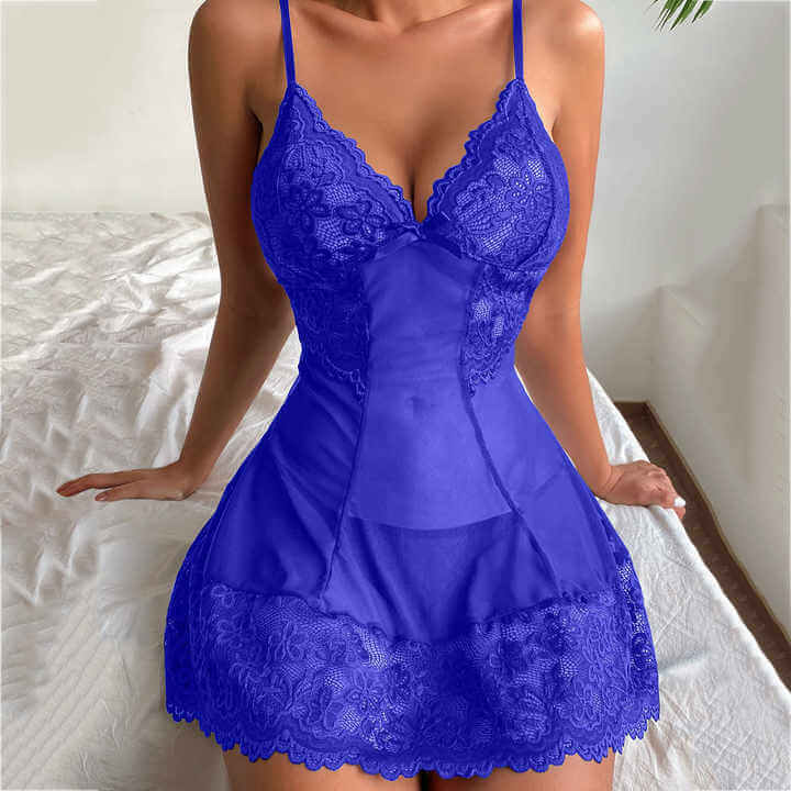 Laila Net Silk Sexy Nighty