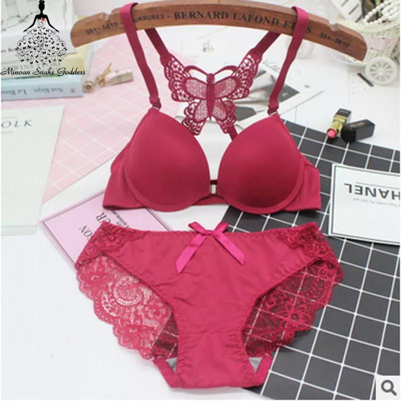 Double Padded Butterfly Bra Panty Set [132]