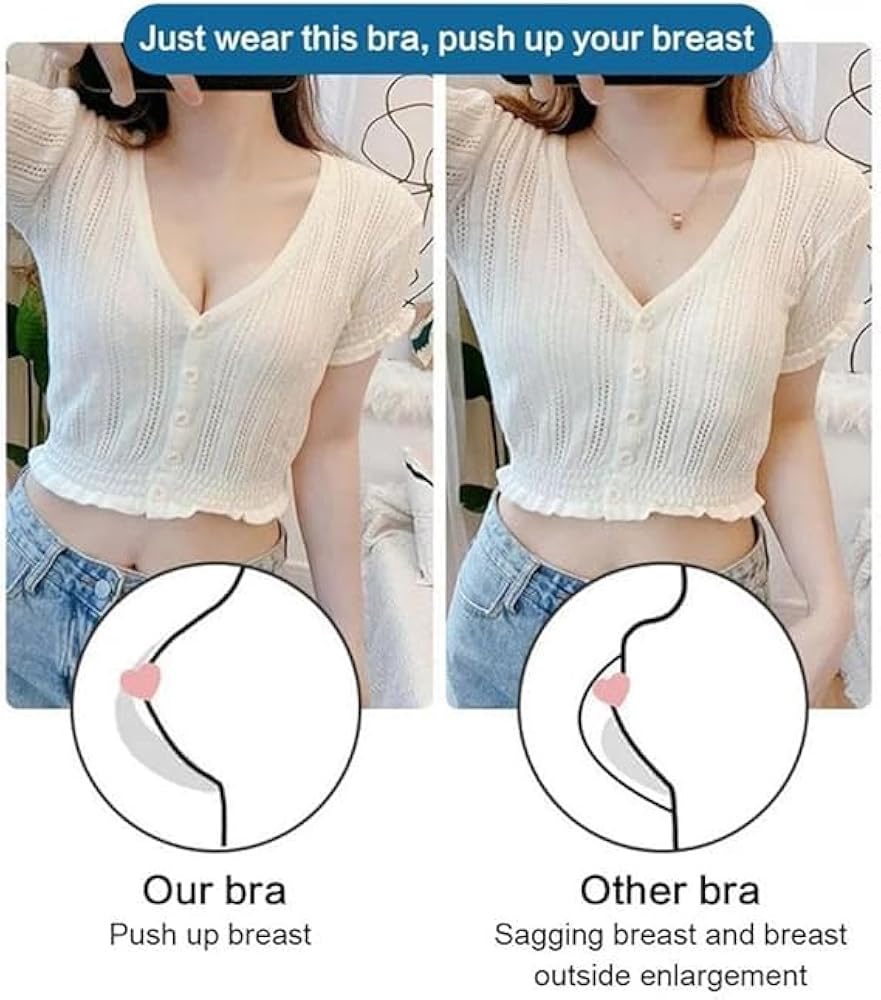 Super Gather Bra Wireless Push-up Bra,Lifting Anti-Sagging Wireless Push-up Bra,Soft Comfortable Gather Bra for Women   B8814
