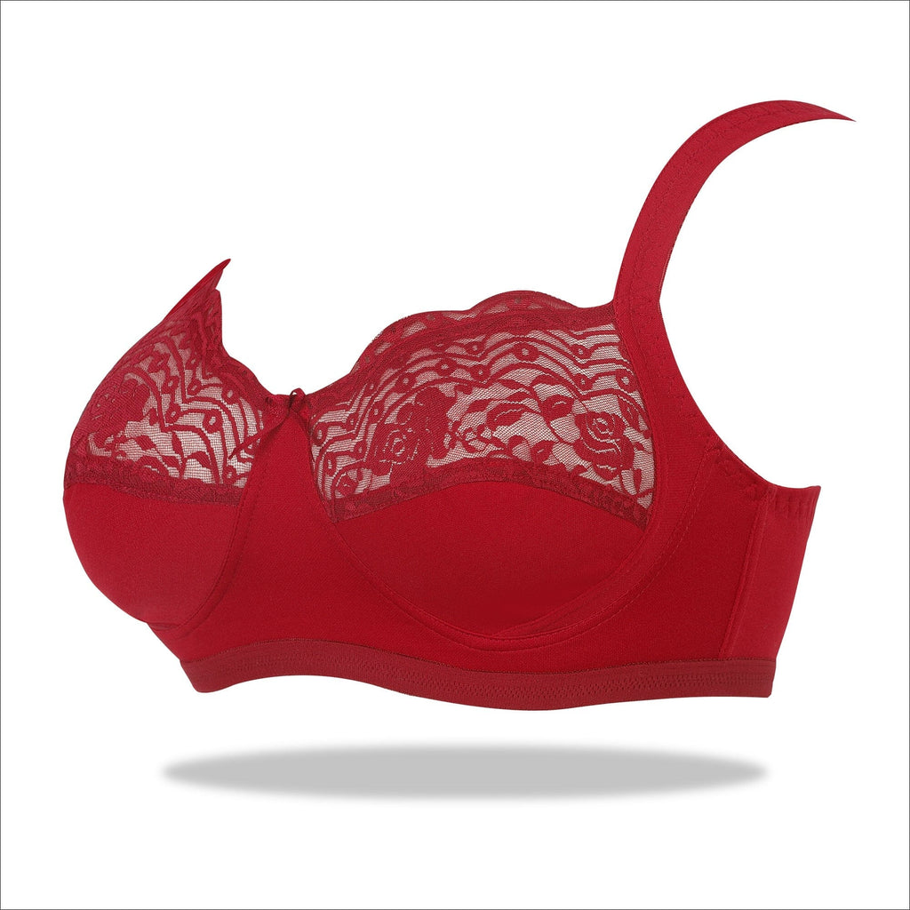 Soft Mesh Double Layered Sag Lift Non Padded Minimizer Bra