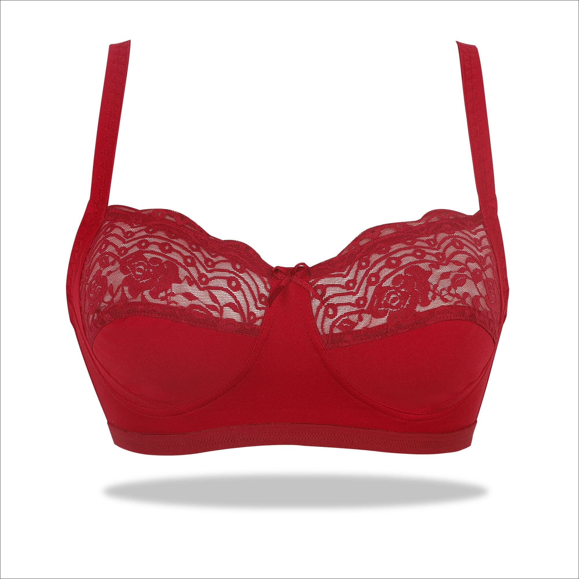 Soft Mesh Double Layered Sag Lift Non Padded Minimizer Bra